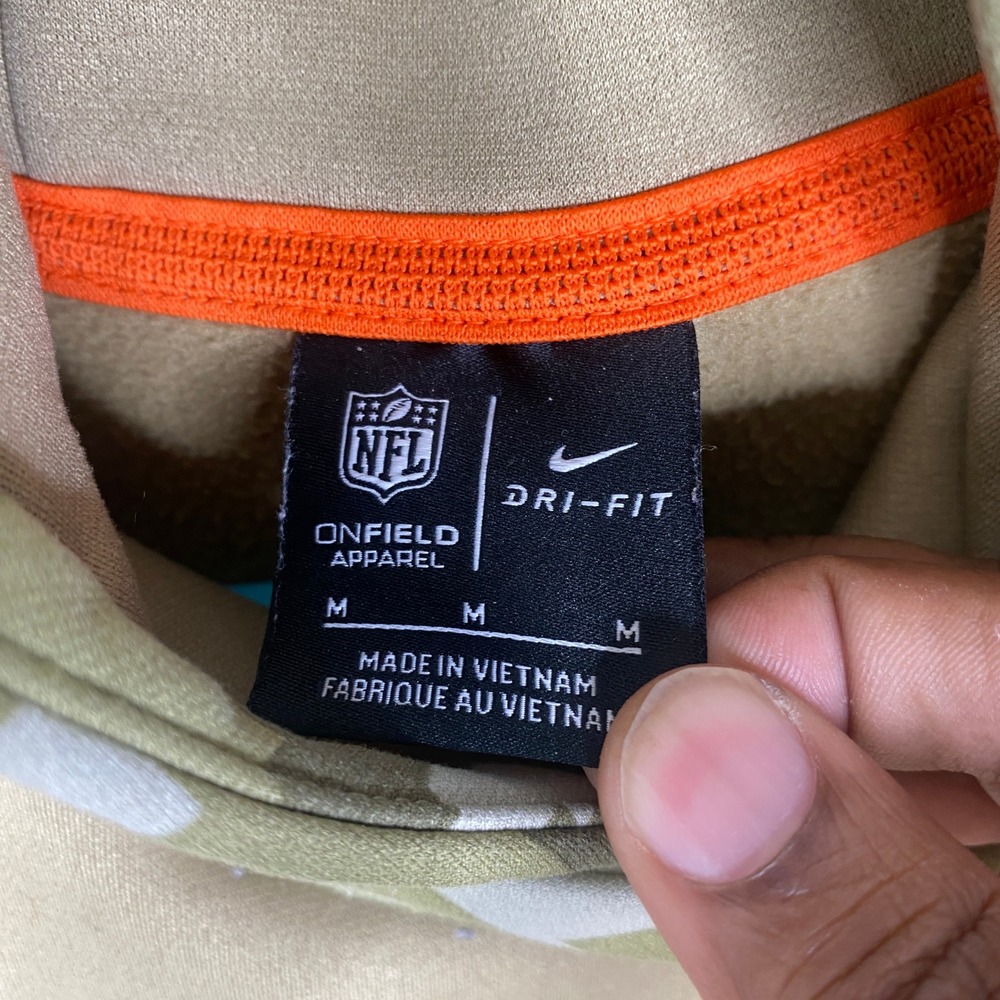 Nike Seattle Seahawks Salute to Service Hoodie Tan Camo Medium AT7936-297 - Picture 3 of 8